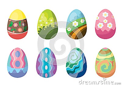 Easter Egg Design on white background Vector Illustration