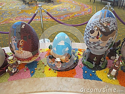 Easter Egg Display Editorial Stock Photo