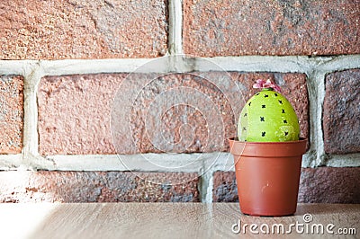 Easter egg. Green life. Flower shop. Happy easter. natural dye. Spring seedlings. Greenhouse. Cactus blooming. DIY and handmade. Stock Photo