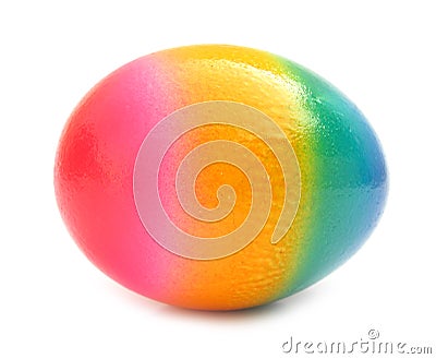 Easter egg lovely colorful painted with spots Stock Photo