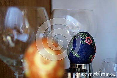 Easter egg scraped Stock Photo