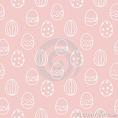 Easter egg seamless vector pattern Vector Illustration