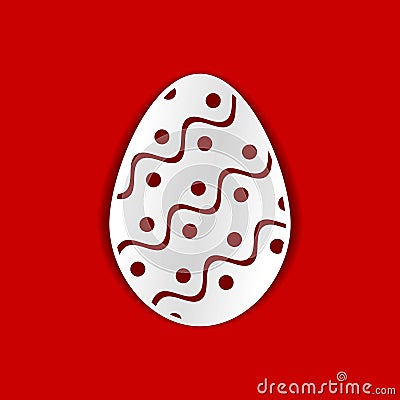 Easter Egg. Template for laser cutting, wood carving, paper cut and printing Vector Illustration