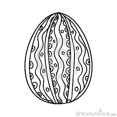 Floral easter egg Vector Illustration