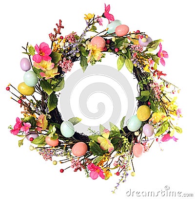 Easter egg wreath Stock Photo