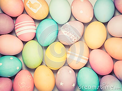 Easter Eggs Background Stock Photo