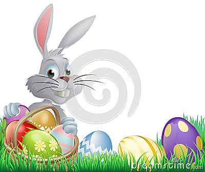 Easter eggs bunny Vector Illustration