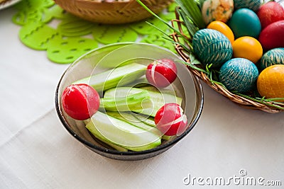 Easter eggs collection , handmade painting, Orthodox Easter Stock Photo