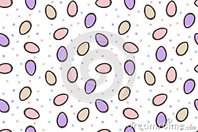 Easter eggs cookies pattern Vector Illustration