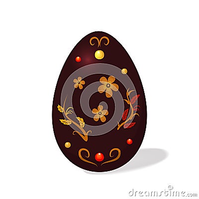 Easter eggs decorated ethnic pattern Vector Illustration