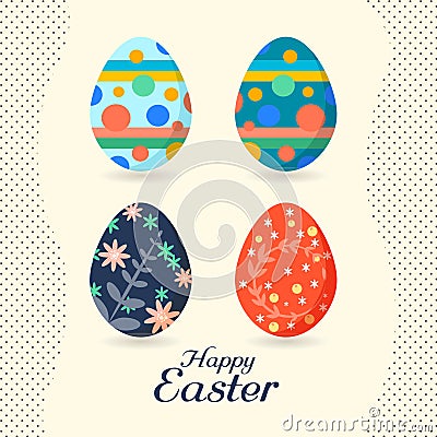 Easter eggs for Easter holidays design Vector Illustration