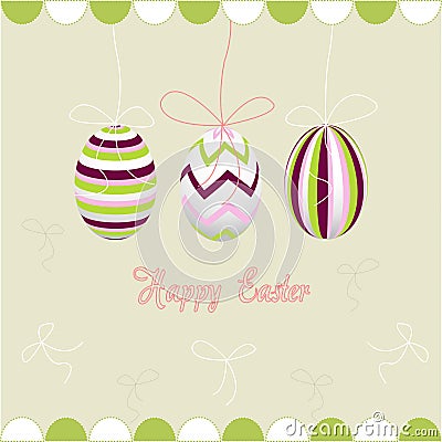 Easter eggs, happy easter Vector Illustration