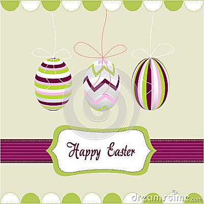 Easter eggs, happy easter Vector Illustration