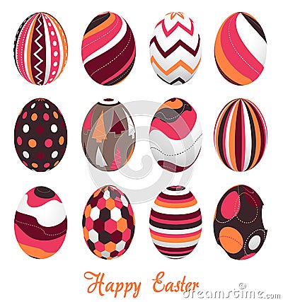 Easter eggs, happy easter Vector Illustration