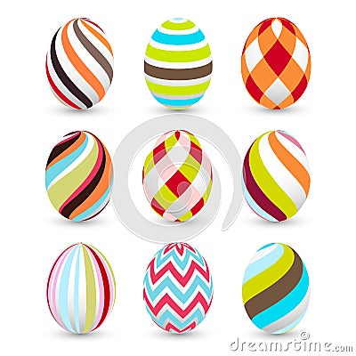 Easter eggs, happy easter Vector Illustration