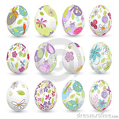 Easter eggs, happy easter Vector Illustration