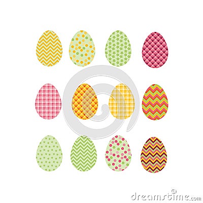 Easter eggs icons. Vector illustration. Vector Illustration