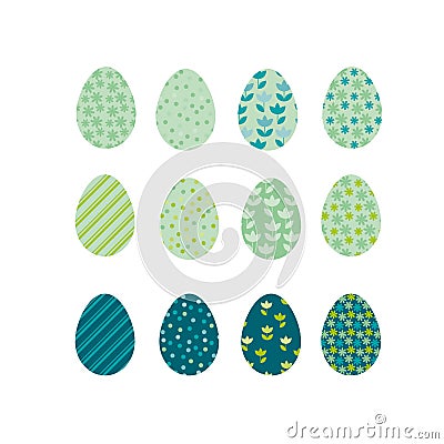 Easter eggs icons. Vector illustration. Vector Illustration