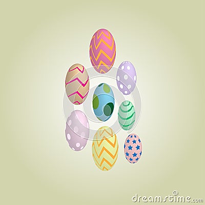 Easter eggs illustration Vector Illustration