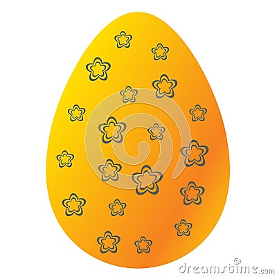 Easter eggs isolated on white background. Illustration of a decorated Easter egg Vector Illustration