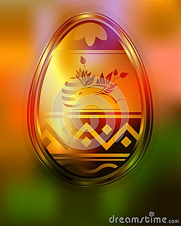 Easter eggs with rabbit Vector Illustration