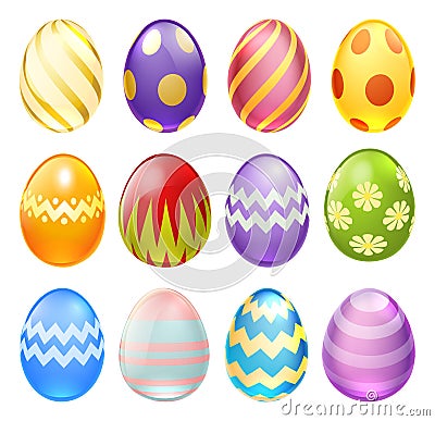 Easter Eggs Vector Illustration