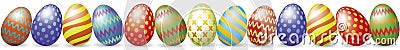 Easter eggs with shadow Vector Illustration