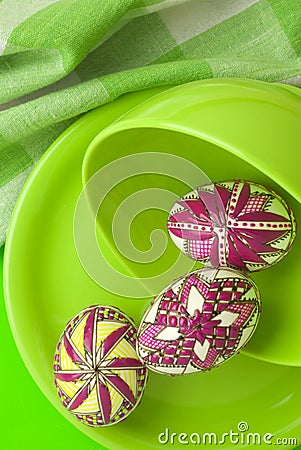 Easter eggs still-life Stock Photo