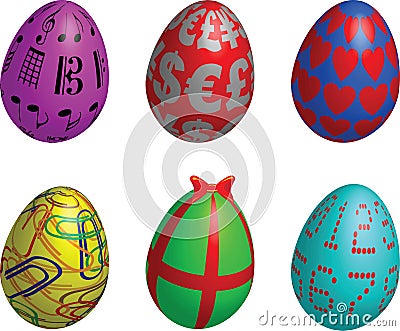 Easter eggs symbol Vector Illustration