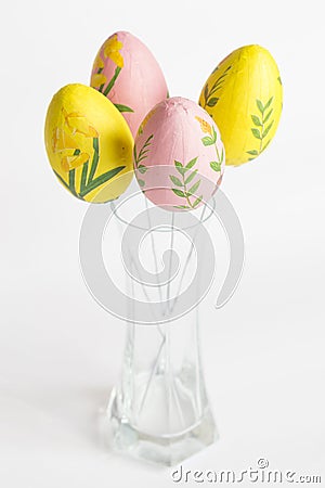 Easter eggs vase Stock Photo