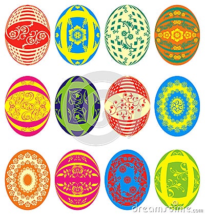 Easter eggs, vector Vector Illustration