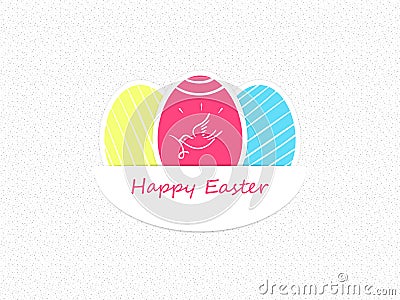 Easter eggs. Vector illustration. Easter eggs vector icons flat style. Easter eggs isolated vector. Easter eggs for Easter holiday Vector Illustration