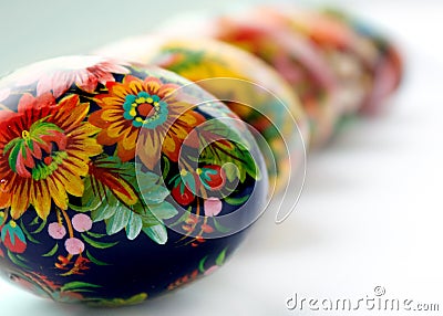 Easter eggs on white Stock Photo