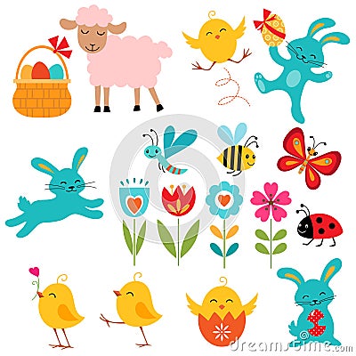 Easter elements Vector Illustration