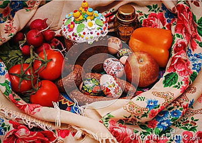 Easter food for horses Stock Photo