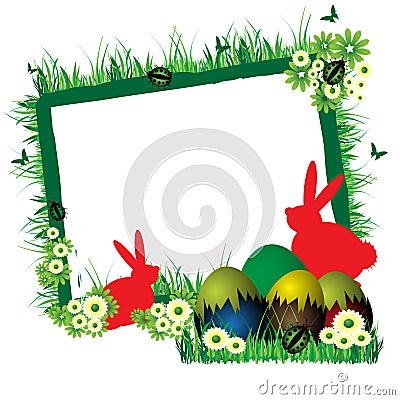 Easter frame Vector Illustration