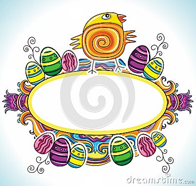 Easter Frame 5 Vector Illustration