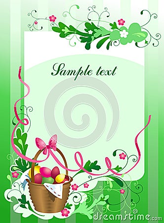 Easter frame Vector Illustration