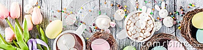 Easter funny hot chocolate Stock Photo