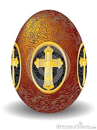 Easter gold egg Vector Illustration