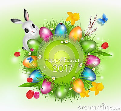 Easter greeting card 2017 Stock Photo