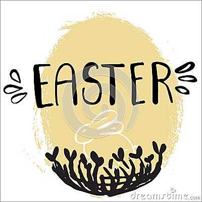 Easter greeting card. Vector Illustration