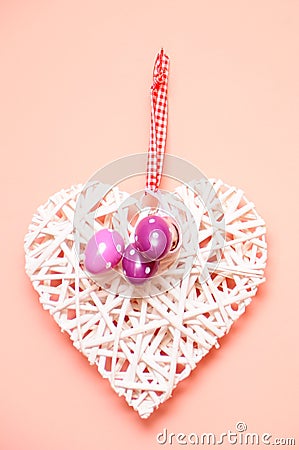 Easter Heart wall decor Stock Photo