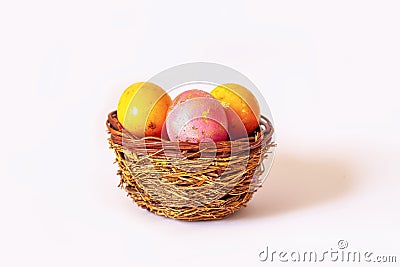 Easter holiday festive composition. Food decor Stock Photo