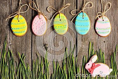 Easter homemade gingerbread cookie Stock Photo