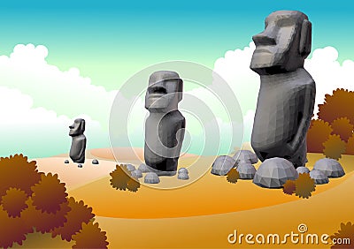 Easter Island Vector Illustration