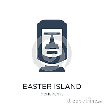 easter island icon in trendy design style. easter island icon isolated on white background. easter island vector icon simple and Vector Illustration