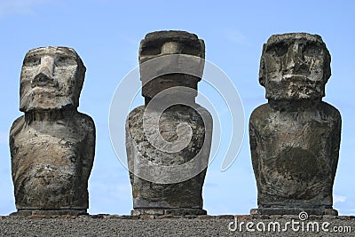 Easter Island Trio Stock Photo
