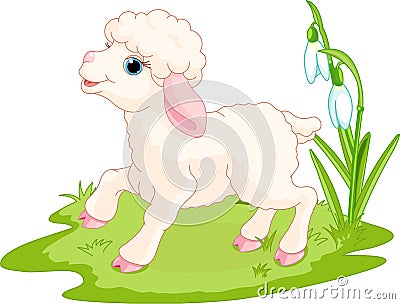 Easter lamb Vector Illustration
