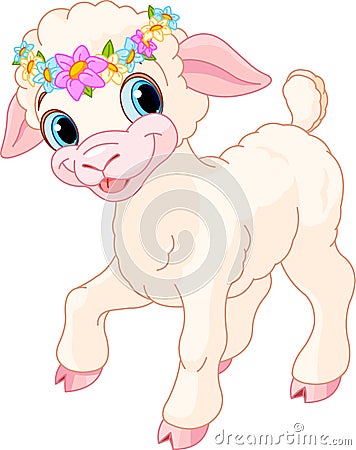 Easter lamb Vector Illustration